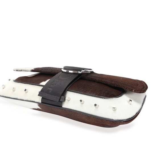 Christian Dior Cream & Brown Pony Hair Hardcore Shoulder Bag - Picture 6 of 8